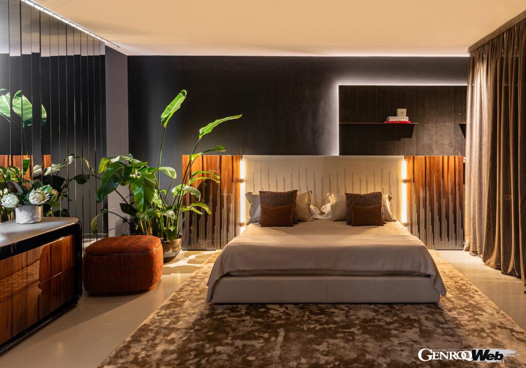 今回、ミラノデザインウィーク 2024において公開された「ベントレー・デザイン・コラボレーションズ」は、世界的なデザイナーとの共同開発によって誕生した。写真はカルロ・コロンボがデザインした「ラングポート ベッド」。