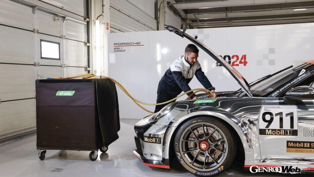 「ポルシェのワンメイクレース欧州戦に出場する「911 GT3 カップ」32台の燃料が「eフューエル」に」の6枚目の画像