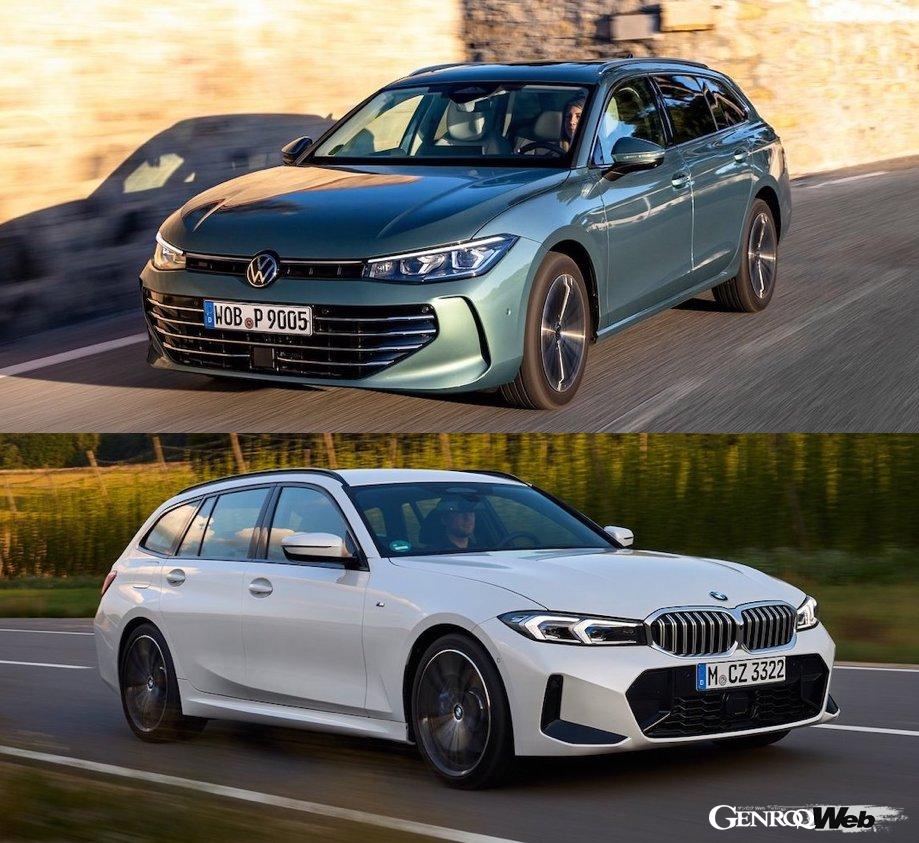 VW パサートとBMW 3シリーズ ツーリング