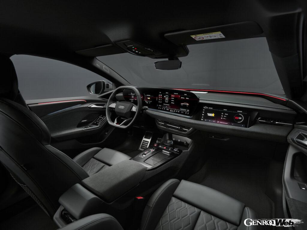 新型「アウディ S6 スポーツバック e-tron」のインテリア。