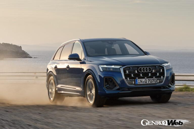 アウディ Q7とSQ7が、2019年以来2度目のフェイスリフトを実施、日本での販売をスタートした。