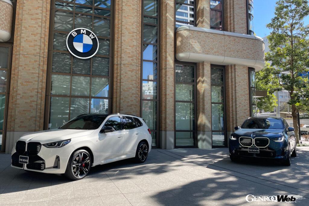 東京・麻布台のブランド・ストア「FREUDE by BMW」で発表された新型「X3」。