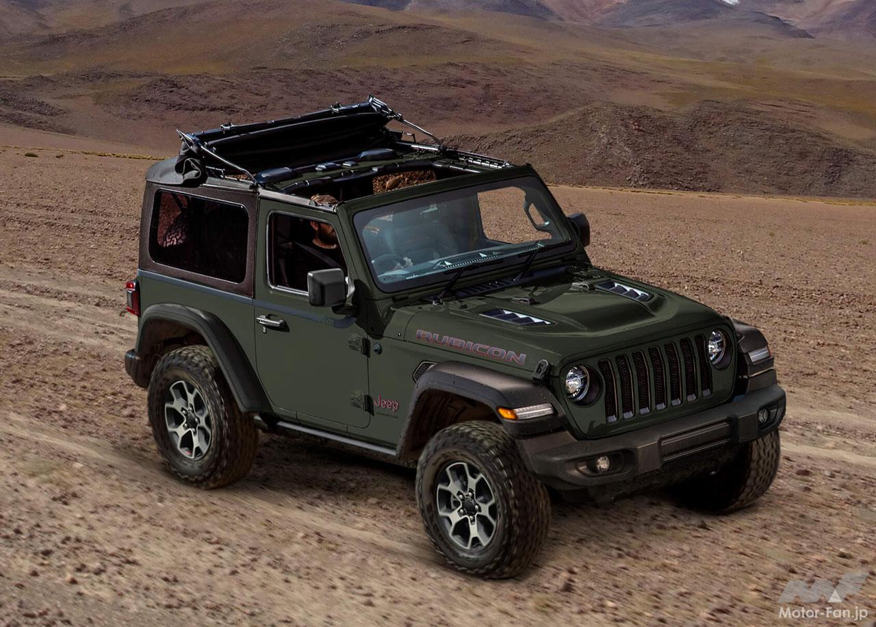 ジープ ラングラー2ドアモデルに限定車 ルビコン ソフトトップ が登場 ミリタリーテイスト漂うサージグリーンをボディカラーに採用 Motor Fan モーターファン ジープ ラングラー2ドアモデルに限定車 ルビコン ソフトトップ が登場 ミリタリーテイスト漂うサージグリーンをボディカラーに採用 Motor Fan モーターファン