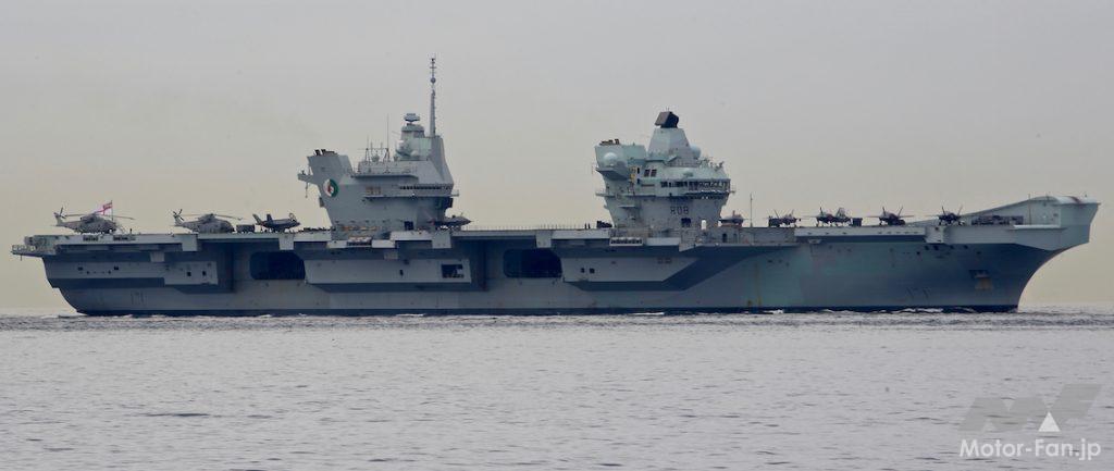 「英空母「クイーン・エリザベス」が東京湾・浦賀水道で護衛艦「いせ」と並進、『防衛百景』の現場を見に行く：英海軍・海上自衛隊」の1枚目の画像