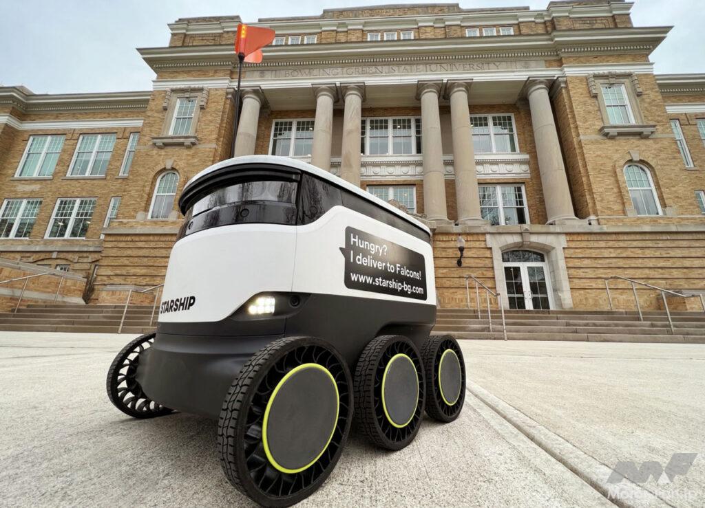 「グッドイヤーが自律走行型配達ロボット車両用に非空気式タイヤ（エアレスタイヤ）を開発しテストを実施」の1枚目の画像