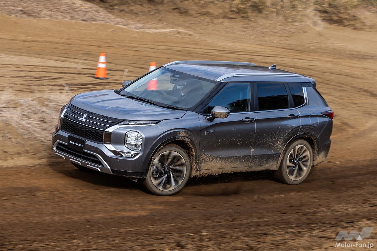ランエボのdnaをオフロード走行で確認 完成度はrav4 Phvを上回る 三菱アウトランダーphev オフロード試乗 画像ギャラリー 14枚目 全21枚 Motor Fan モーターファン