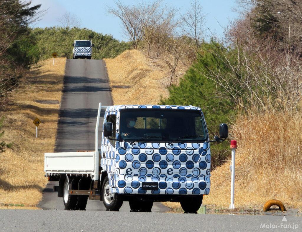 「異例の試作車公開！ 三菱ふそうの電気トラック「eCanter」次世代モデル、試験車両を初公開」の1枚目の画像