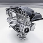 （いまのところ）日本導入予定なし、のマツダ直6SKYACTIVガソリンエンジンを予想する - Mercedes-Benz Sechszylinder-Benzinmotor M256Mercedes-Benz six-cylinder engine M256. Engine cross section