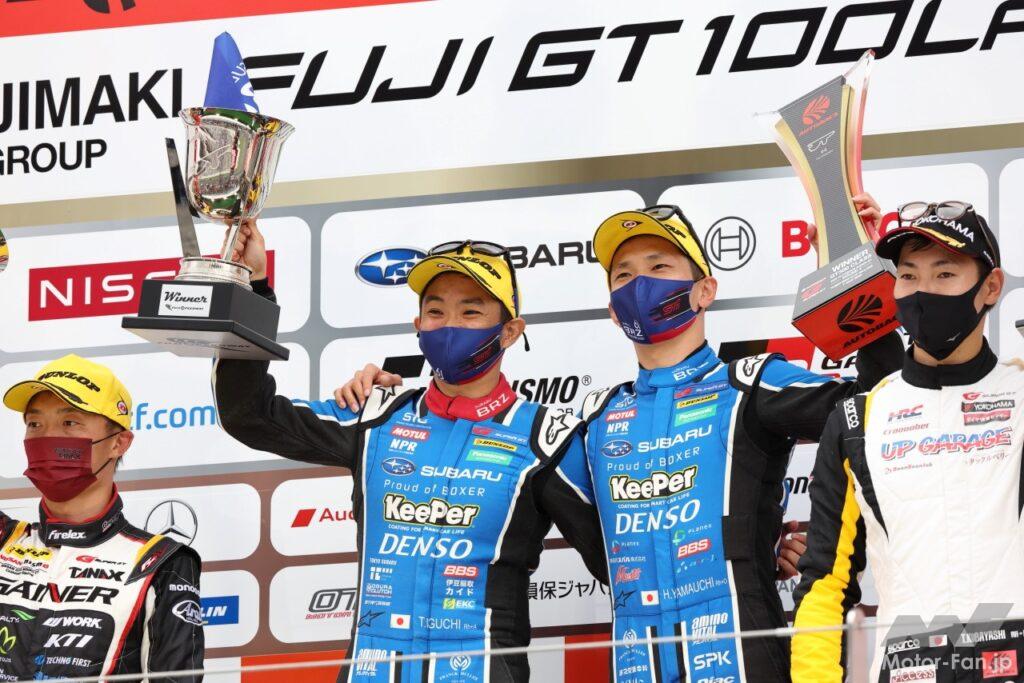 「スーパーGT 第4戦（富士）、「SUBARU BRZ GT300」が今シーズン初優勝！  山内英輝選手が100戦目を飾る。」の2枚目の画像