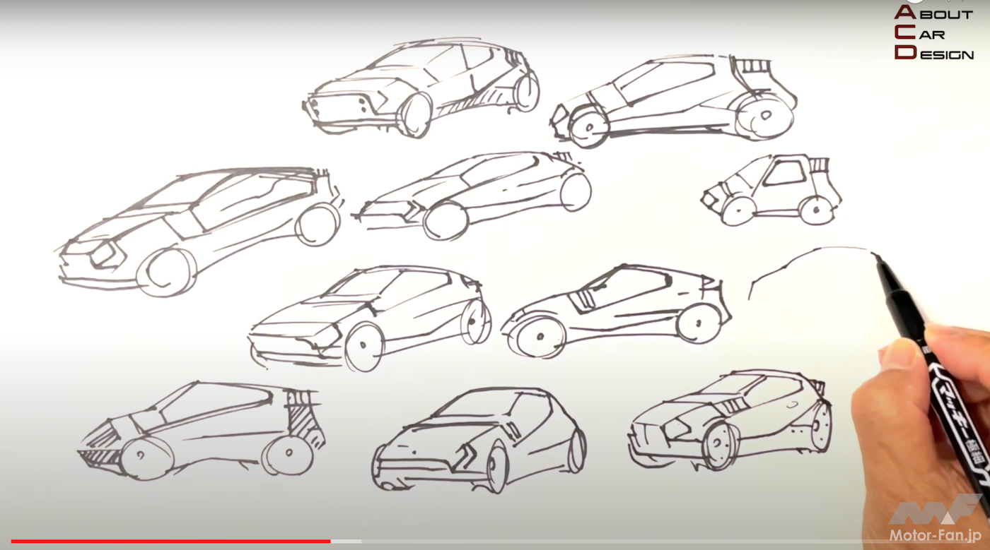 「Z32のチーフデザイナー山下敏男氏　YouTubeでカーデザインの仕方をレクチャー中!!  第12回　なんだこのスポーツカーは!」の3枚目の画像