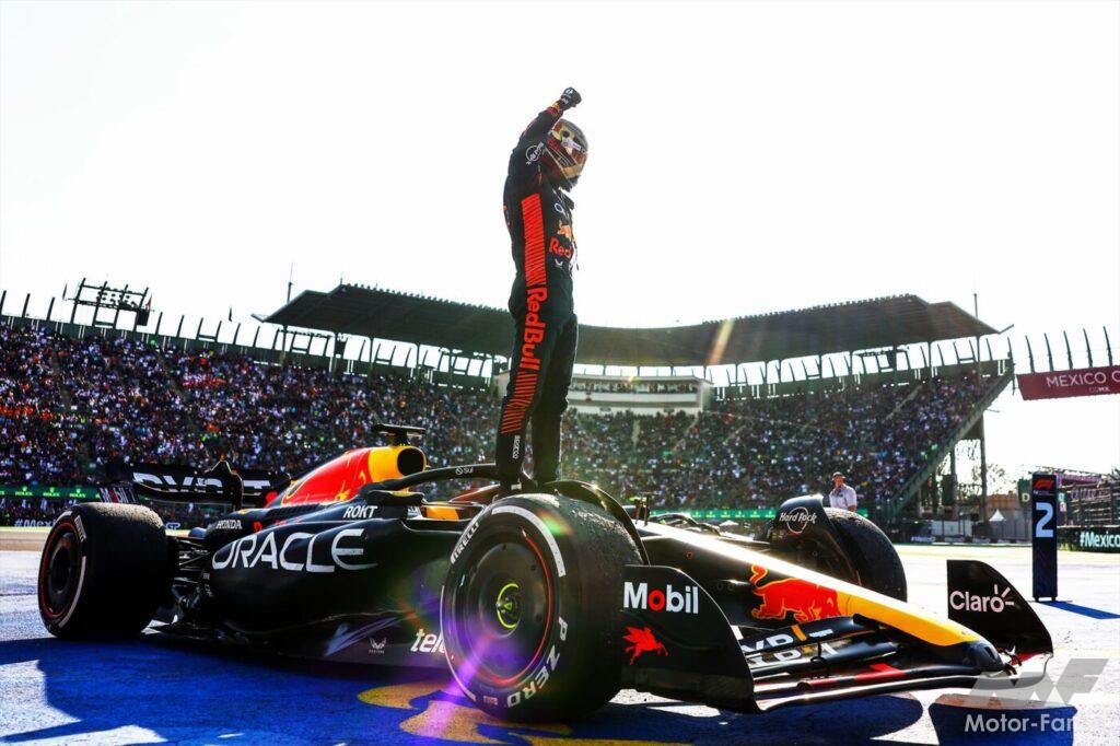「【F1レース結果】フェルスタッペンがメキシコGPで今季16勝目、角田は接触＆スピンしながらも12位完走」の1枚目の画像