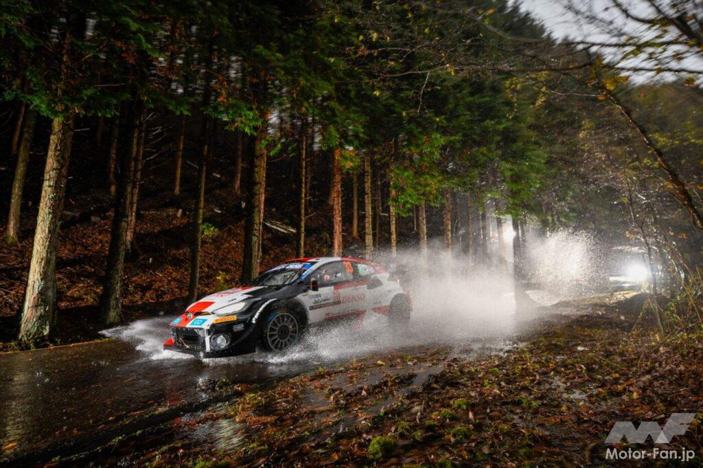 「【WRC結果】雨に翻弄されたラリージャパン デイ2でトヨタ勢がトップ3を独占！勝田貴元も3ステージで最速と躍動」の1枚目の画像