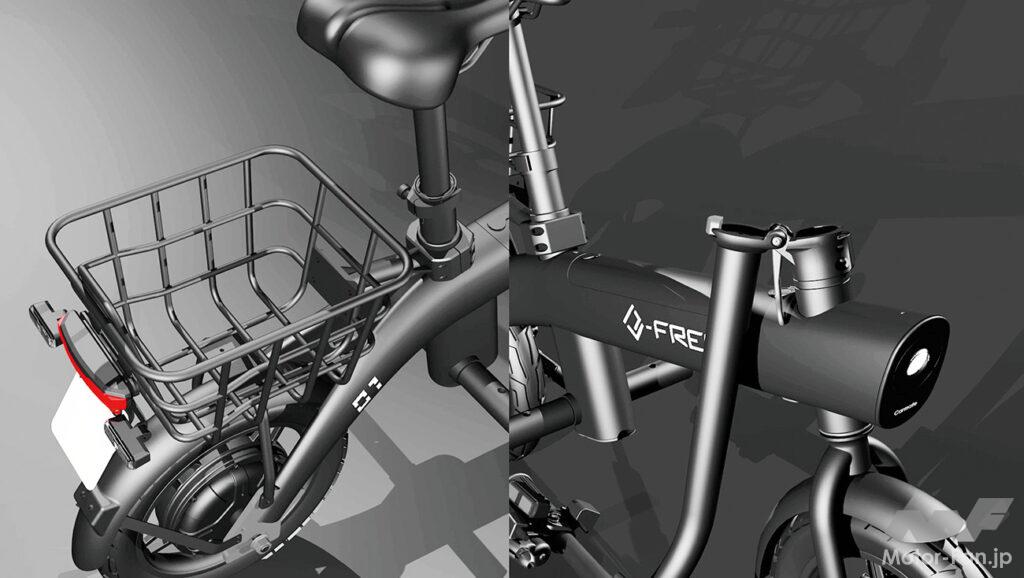 「自転車型だから安定して走れ、折り畳んで車載も可能な次世代モビリティが新登場! カーメイト 『e-FREE 01』 【CAR MONO図鑑】」の6枚目の画像