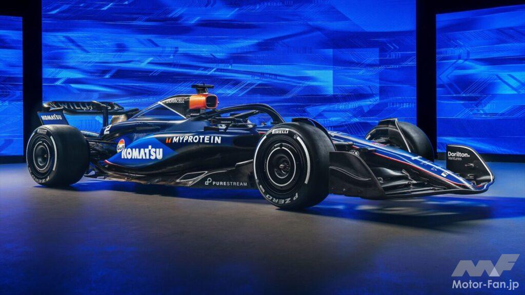 「名門ウィリアムズとコマツが再び提携！ 2024年型F1マシン「FW45」とともに複数年のパートナーシップ契約を発表」の1枚目の画像