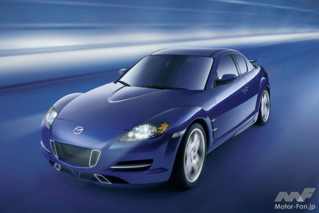 「最後のピュアロータリー、マツダ「RX-8」がデトロイトモーターショー2003に登場、米国では＄25180（302万円）～【今日は何の日？1月5日】」の1枚目の画像