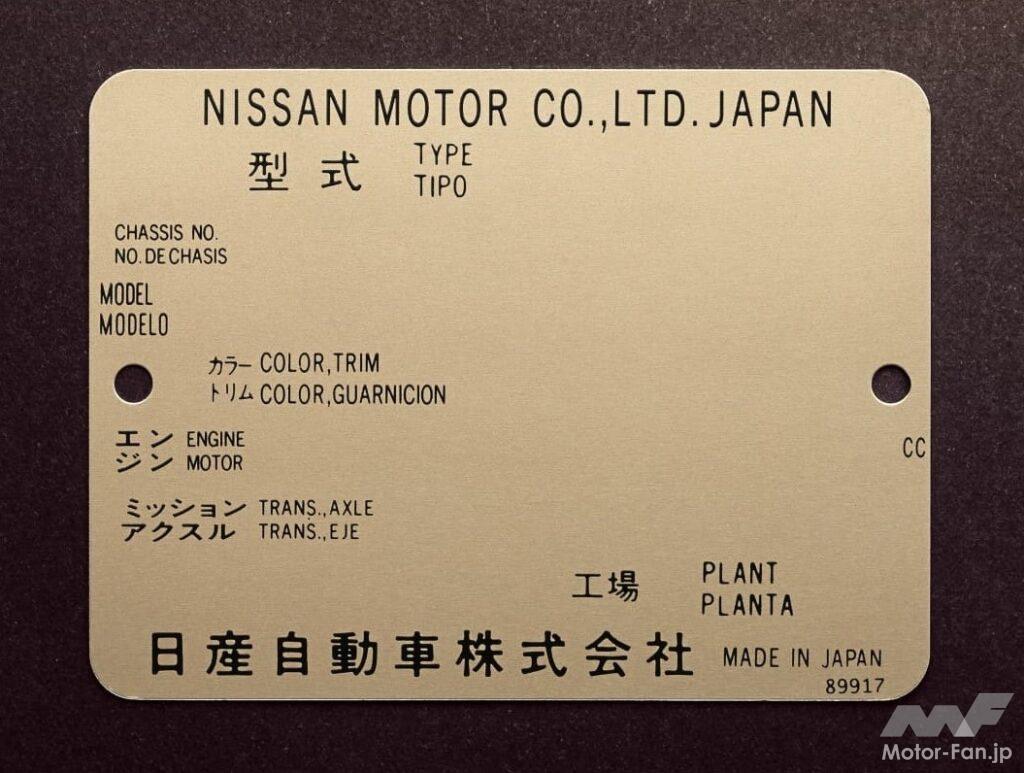 モデルナンバープレート