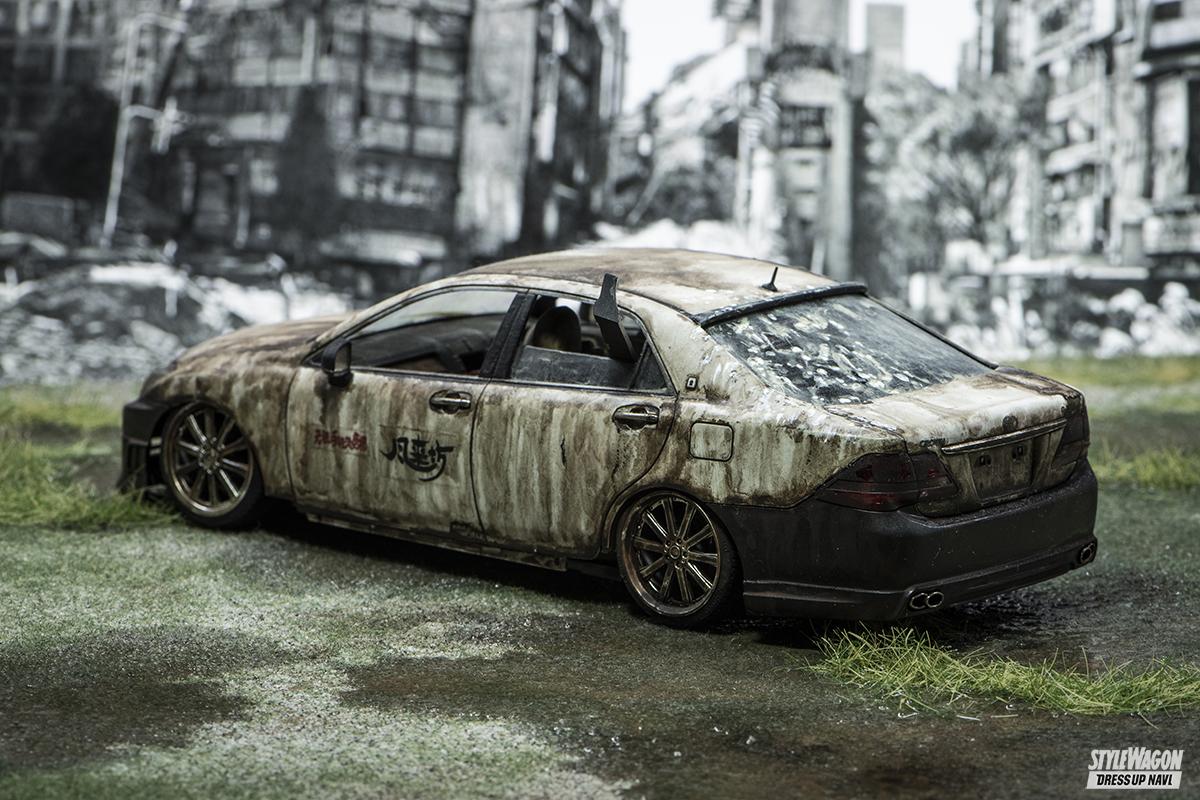 週末は大人もプラモデル 崩壊した渋谷の街にクラウンの放置車両 連載 魅せプラモvol 9 画像ギャラリー 5枚目 全6枚 スタイルワゴン ドレスアップナビ