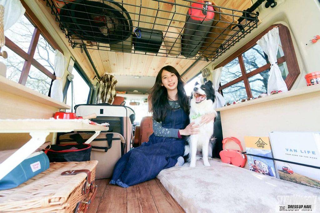 「【車中泊満喫】アウトドア女子が愛犬との旅。DIYで仕上げたお洒落なライトキャンパー」の9枚目の画像