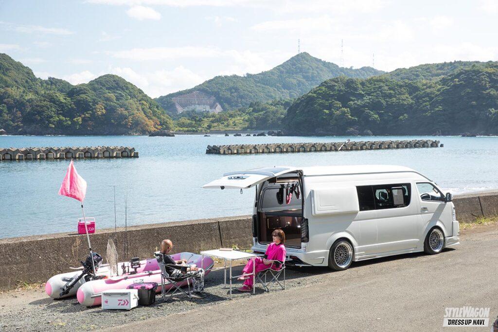 フィッシャーマン御用達のハイエースは どこでも遊べてお泊まり可能なライトキャンパー スタイルワゴン ドレスアップナビ フィッシャーマン御用達のハイエースは どこでも遊べてお泊まり可能なライトキャンパー スタイルワゴン ドレスアップナビ