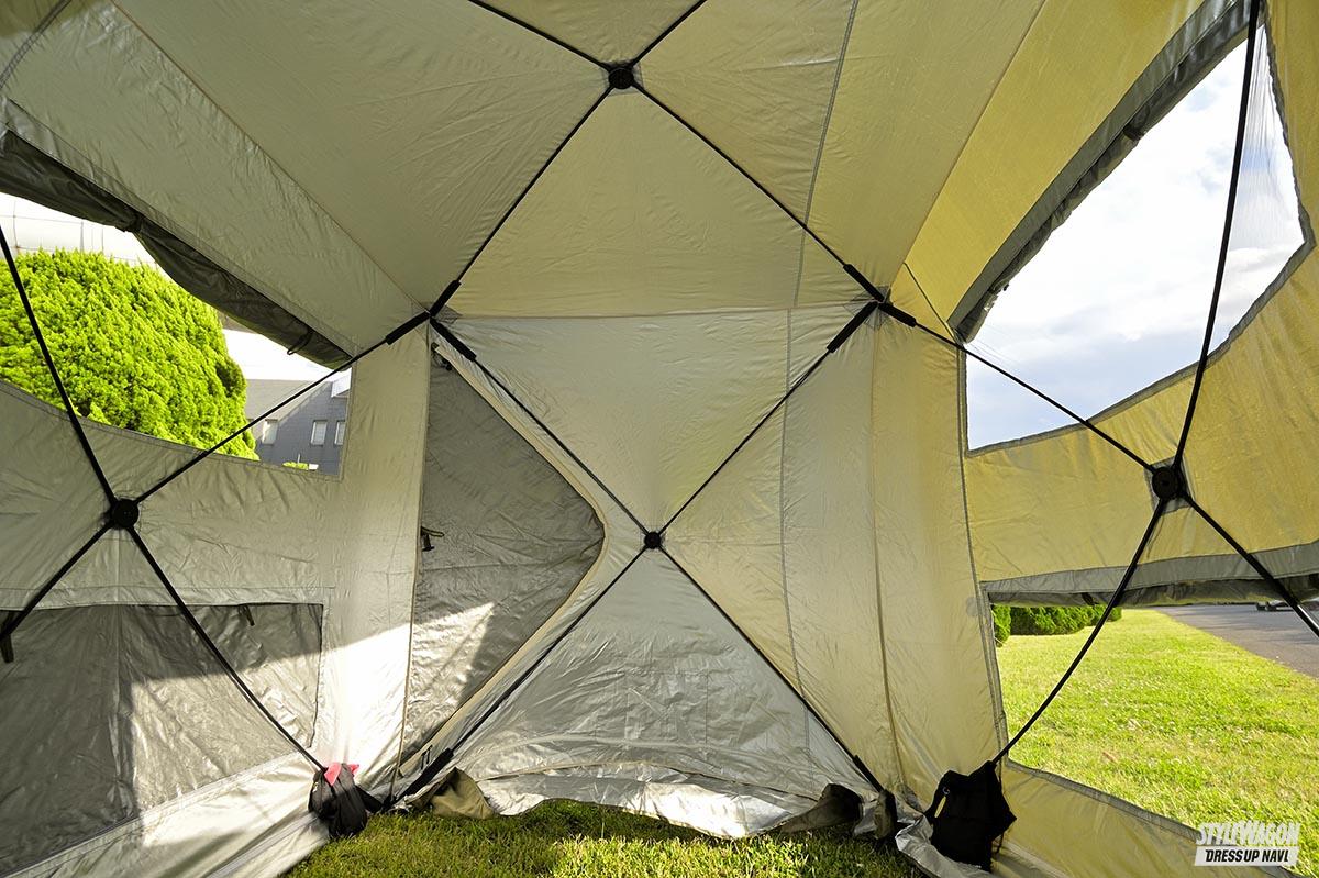 「アルファードでファミリーキャンプ！　アルパインスタイルのバックドア拡張型テントが便利すぎた！【#オシャレで便利なクルマ系ギア #001】」の6枚目の画像