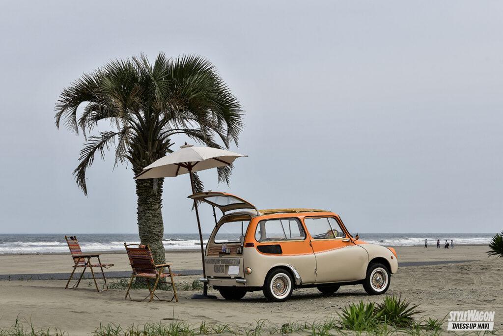 「コンパクト＆レアな360㏄の軽自動車を、海が似合う爽やかなスタイルにアレンジ したら、めちゃくちゃカッコ良かった！【FAFビーチカーシリーズ】」の2枚目の画像