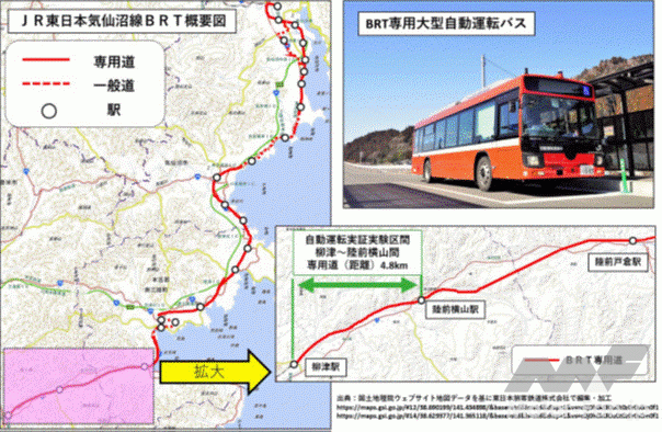 「ジェイテクト：「JR東日本気仙沼線BRTにおける自動運転バス試乗会（報道公開）」に参加」の3枚目の画像
