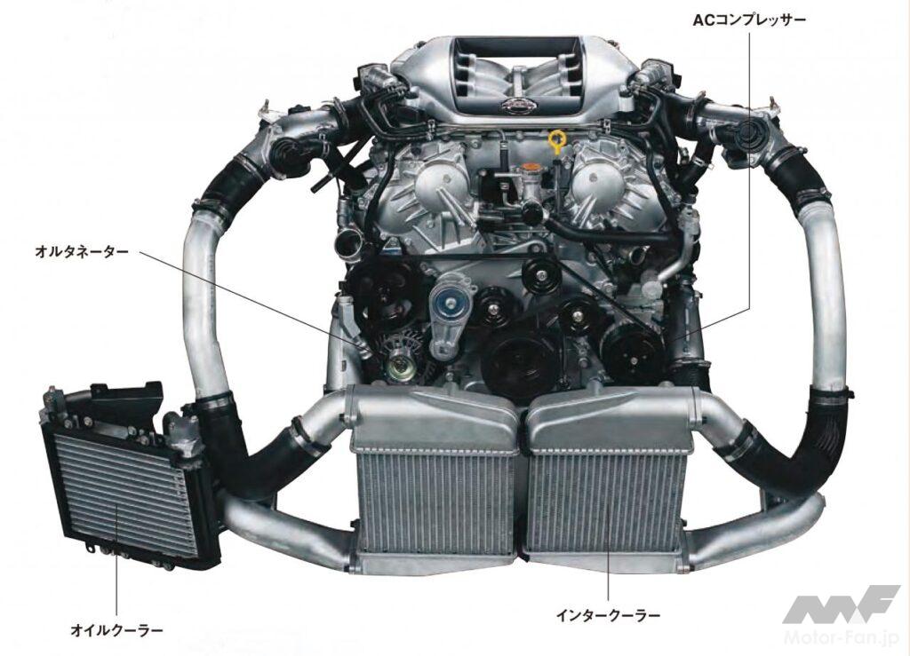 「日産GT-RのV6ターボ 高Ｇ高負荷に耐えられる補機設計［内燃機関超基礎講座］」の1枚目の画像