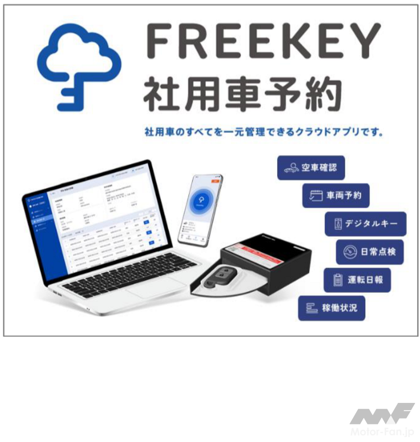 「東海理化：「バックオフィス DXPO 東京’22」にて、社用車管理のDXを実現する「FREEKEY 社用車予約」を実演」の1枚目の画像
