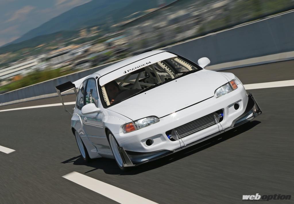 これぞeg6シビック最強スタイル 往年の街道レーサーを表現したワイドボディスタイルがカッコ良すぎる Web Option ウェブ オプション