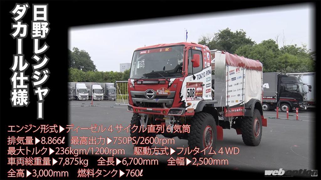 「「ラーマン山田が750馬力のパリダカ仕様トラックに試乗！」究極の日野レンジャーが凄すぎる!!【V-OPT】」の3枚目の画像