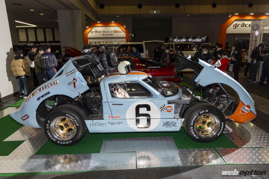 「「ほとばしる学生魂」ホンダビートでフォードGT40を完全再現!?【大阪オートメッセ2024】」の11枚目の画像