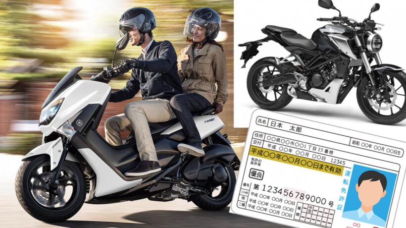 写真左は124cc原付2種モデル「ヤマハ NMAX」。タンデムシートが広く、2人乗り乗車も快適にこなせるのがポイント。写真右は124ccのネオスポーツカフェ「ホンダ CB125R」。