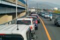 渋滞する道路のようす