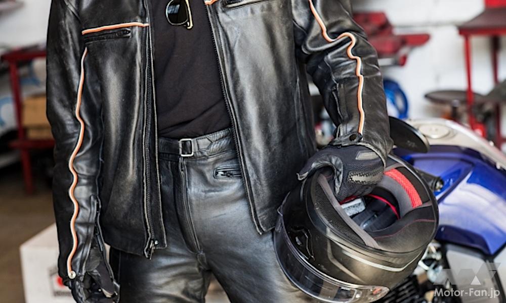 バイク用革製ジャケットの写真