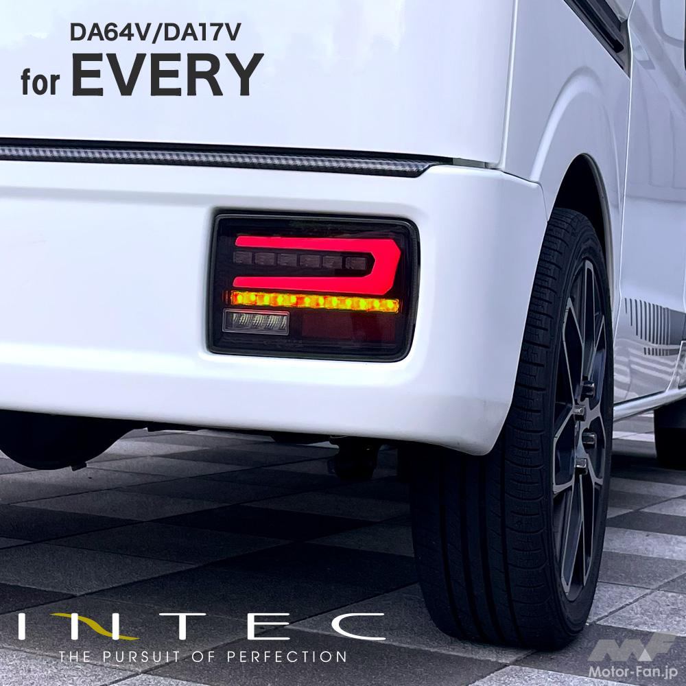 純正交換で簡単装着、エブリイが一発変身! 車検対応の光る流れるLED