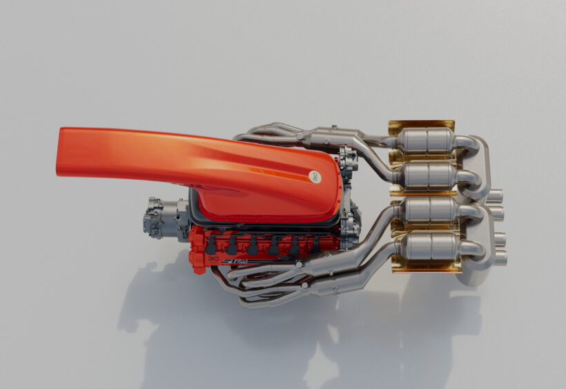 ゴードン・マレー・スペシャルビークルズが発表した「GMSV S1 LM」のパワーユニット。