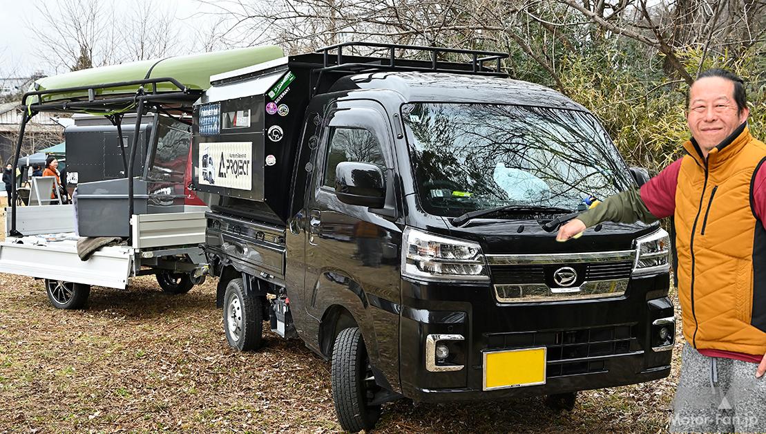 軽トレーラー、オリジナル まるで軽トラが2台!? 『ハイゼットジャンボ』で『ハイゼットの荷台を