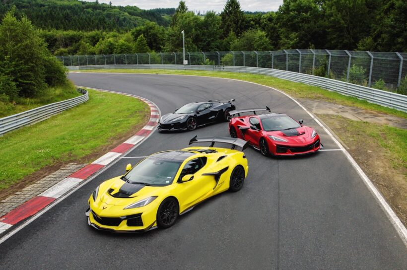 シボレーが、最新世代のコルベット Z06、ZR1、ZR1Xをニュルブルクリンク・ノルトシュライフェに持ち込み、タイムアタックを実施した。