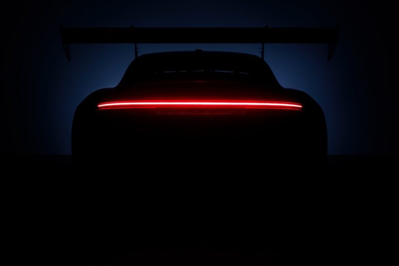 新型ワンメイクレーシングカー「ポルシェ 911 カップ」のエクステリア。