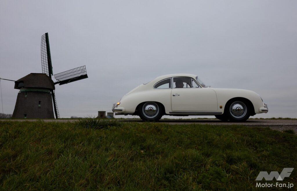 ポーセリン・ホワイトのボディカラーを持つ、1958年型「ポルシェ 356 A クーペ」。