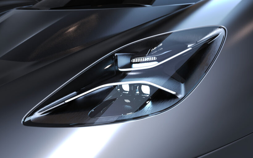 英国発のスーパースポーツ「ガラジスティ GP1」のエクステリア。