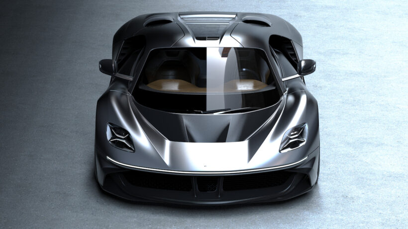 英国発のスーパースポーツ「ガラジスティ GP1」のエクステリア。