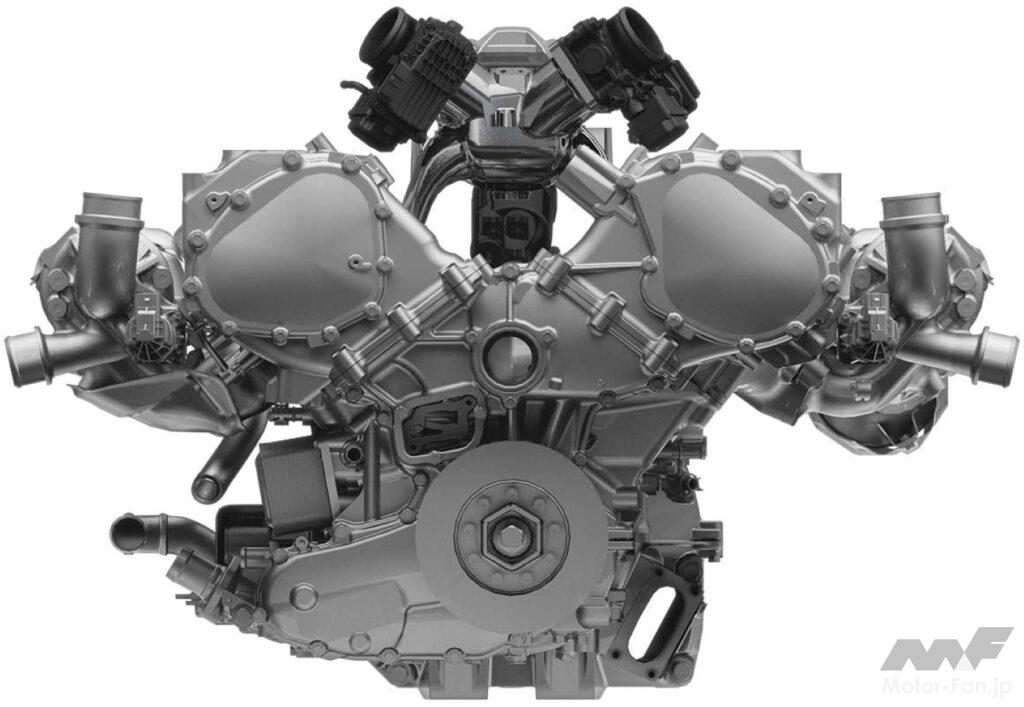 3.5L V6 DOHC ツインターボエンジン構造イメージ