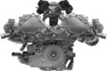 3.5L V6 DOHC ツインターボエンジン構造イメージ