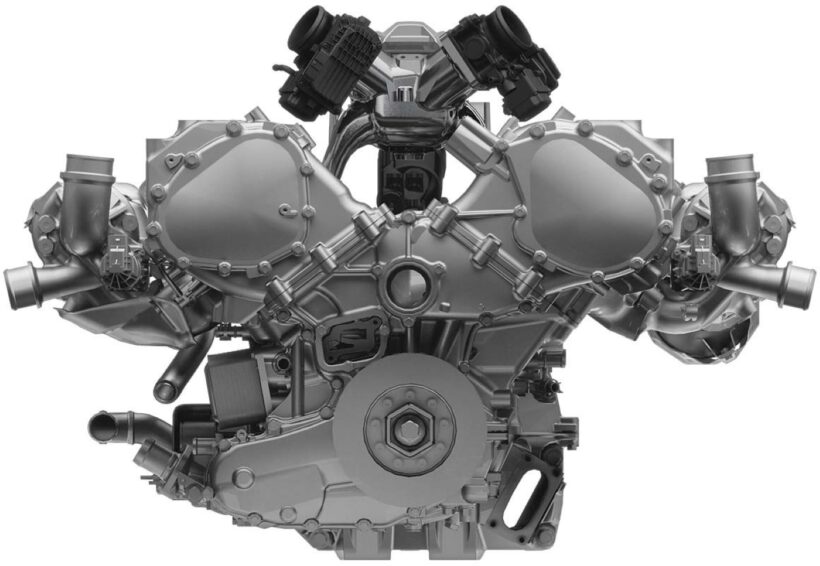 3.5L V6 DOHC ツインターボエンジン構造イメージ