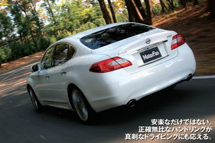 2009年に米国で発表された「インフィニティM」(写真は日本仕様の2代目「フーガ」)