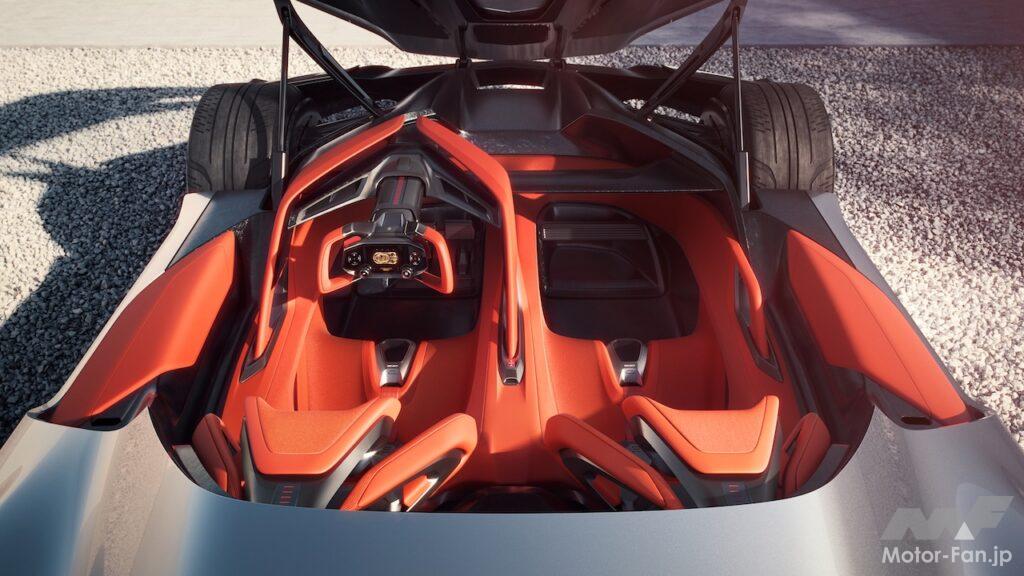 「ザ・クエイル」で初公開された「コルベット CX コンセプト」のコクピット。