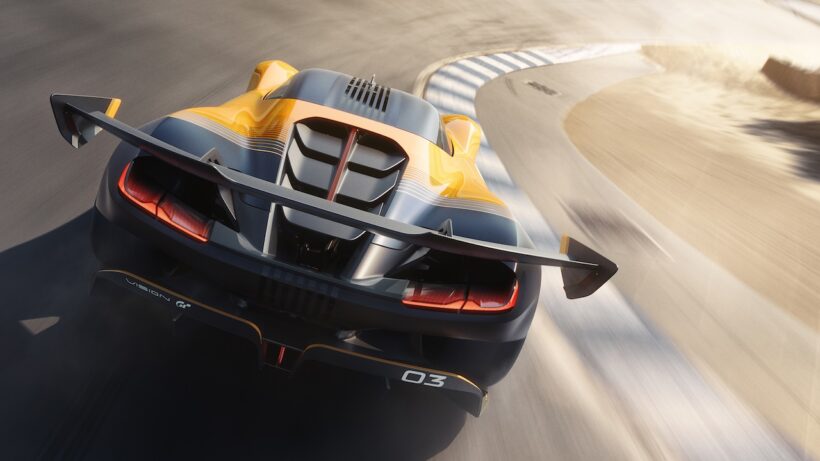 「ザ・クエイル」で初公開された「コルベット CX.R ビジョン グランツーリスモ」のエクステリア。