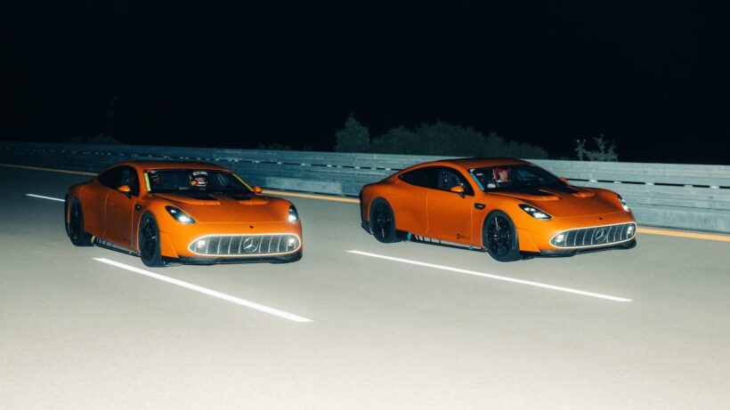 耐久走行チャレンジを敢行した「コンセプト AMG GT XX」。