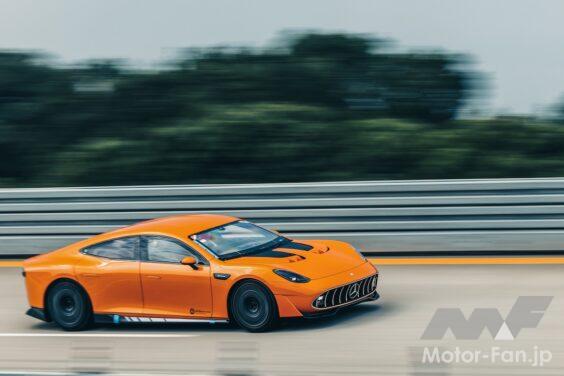 耐久走行チャレンジを敢行した「コンセプト AMG GT XX」。